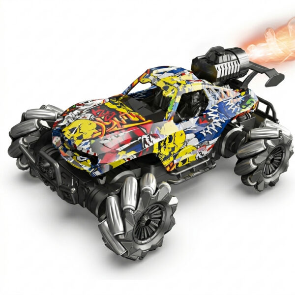 Трюковая машинка на РУ Spray Stunt Car 1:16 (с эффектом выхлопа и роликовыми колесами) — изображение 2