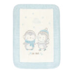 Мягкий зимний детский плед 110*140 cm Love Pingus Blue