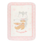 Paturica moale  110*140 cm Kikkaboo Funny Friends Pink
