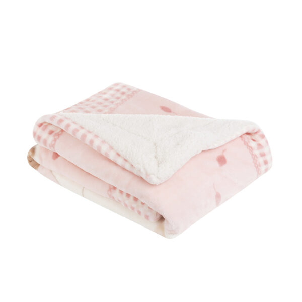 Paturica moale 110*140 cm, Polar Sherpa Fisher Pink - imagine 2