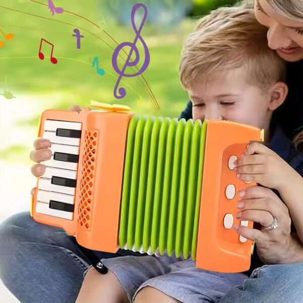 Instrument muzical pentru copii ACORDION, in sortiment. - imagine 3