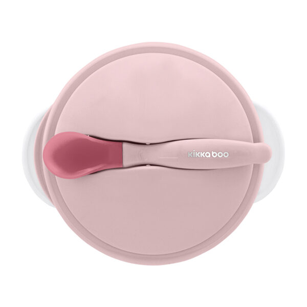 Castron cu lingurița termo, Pink - imagine 2