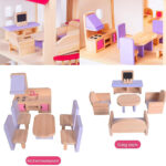 Casuta papusi cu mobilier din lemn - imagine 4