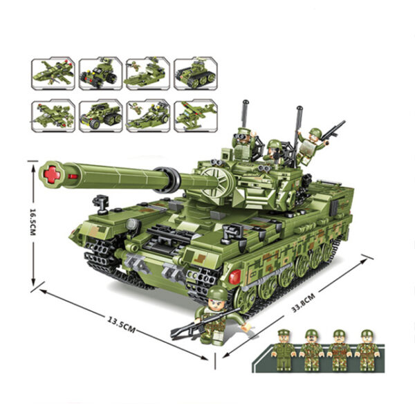 Конструктор БОЕВОЙ ТАНК, 1190 дет. — изображение 2
