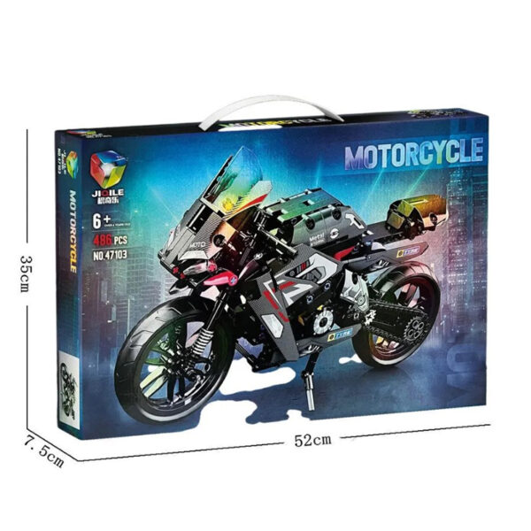 Конструктор мотоцикл JIQILE MOTORCYCLE, 486 дет. — изображение 4