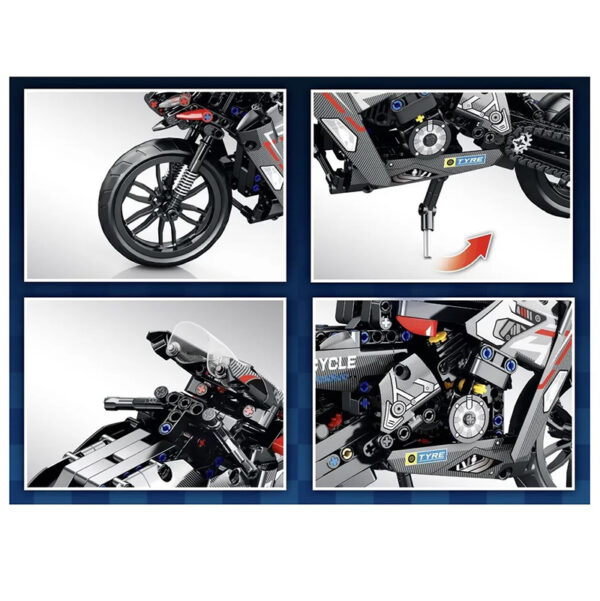 Конструктор мотоцикл JIQILE MOTORCYCLE, 486 дет. — изображение 3