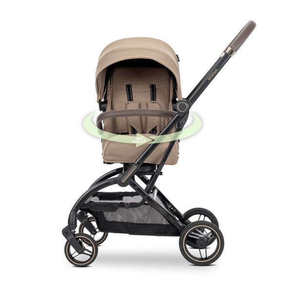 Carucior reversibil 360° Lorelli MAKAYA Beige - imagine 2