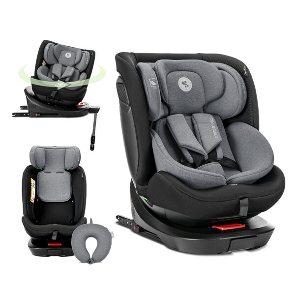 Scaun auto 40-150 cm Lorelli CONCORD PRO i-SIZE Isofix Grey + pernuta de calatorie - imagine 6