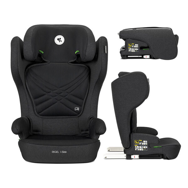 Складное автокресло 100-150 сm Lorelli RIGEL i-SIZE ISOFIX Black — изображение 3