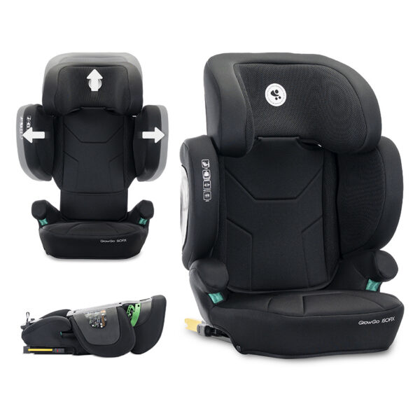 Автокресло складное 100-150 см Lorelli GROWGO i-SIZE ISOFIX Black — изображение 4