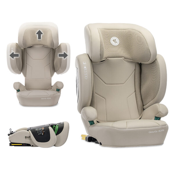 Автокресло складное 100-150 см Lorelli GROWGO i-SIZE ISOFIX Beige — изображение 4