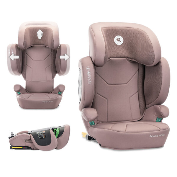 Автокресло складное 100-150 см Lorelli GROWGO i-SIZE ISOFIX Pink — изображение 4
