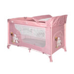 Pat pliant Lorelli MOONLIGHT 2 nivele Beige Rose RABBITS