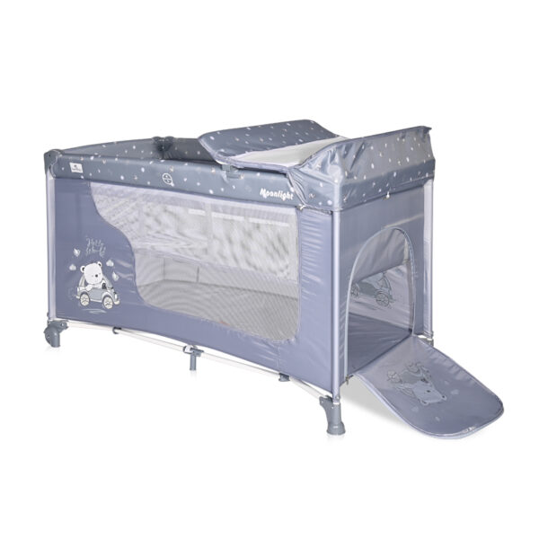 Кровать-манеж Lorelli MOONLIGHT 2 Silver Blue Car — изображение 4