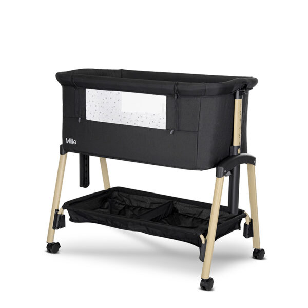 Patut Co-Sleeper Lorelli MILLIE Black/wooden effect - imagine 2