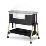 Patut Co-Sleeper Lorelli MILLIE Black/wooden effect