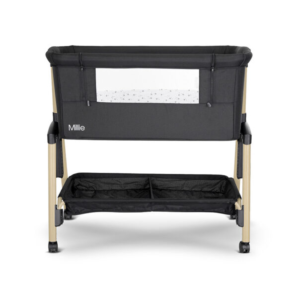 Patut Co-Sleeper Lorelli MILLIE Black/wooden effect - imagine 4