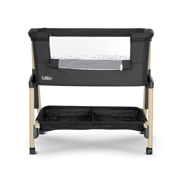 Patut Co-Sleeper Lorelli MILLIE Black/wooden effect - imagine 5