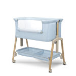 Кроватка приставная Lorelli MILLIE Blue/wooden effect — изображение 3
