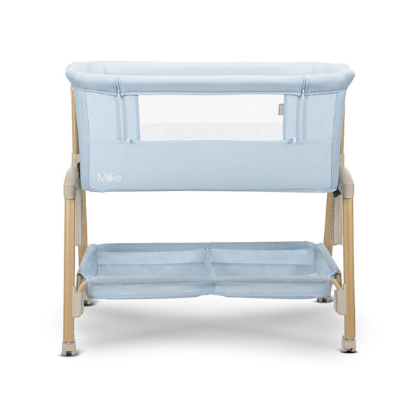 Кроватка приставная Lorelli MILLIE Blue/wooden effect — изображение 4