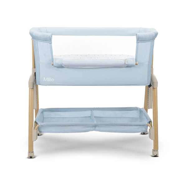 Кроватка приставная Lorelli MILLIE Blue/wooden effect — изображение 5