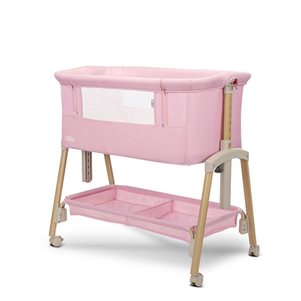 Patut Co-Sleeper Lorelli MILLIE Pink/wooden effect - imagine 2