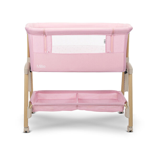 Patut Co-Sleeper Lorelli MILLIE Pink/wooden effect - imagine 4