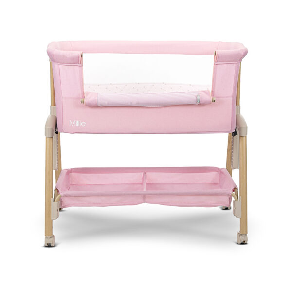 Patut Co-Sleeper Lorelli MILLIE Pink/wooden effect - imagine 5