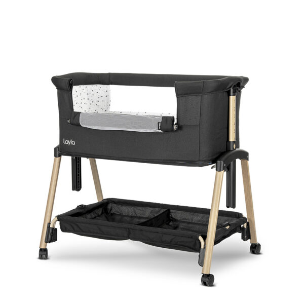 Patut Co-Sleeper 2-in-1 Lorelli LAYLA Black - imagine 3