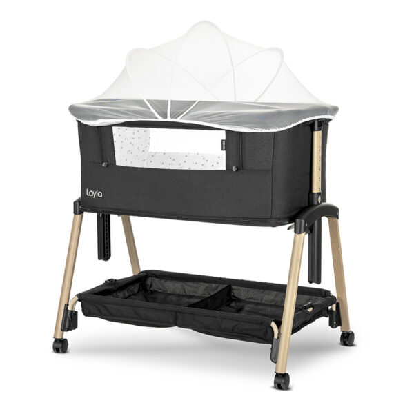 Patut Co-Sleeper 2-in-1 Lorelli LAYLA Black - imagine 5