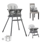 Стульчик для кормления 3-в-1 Lorelli SIESTA Grey Leather