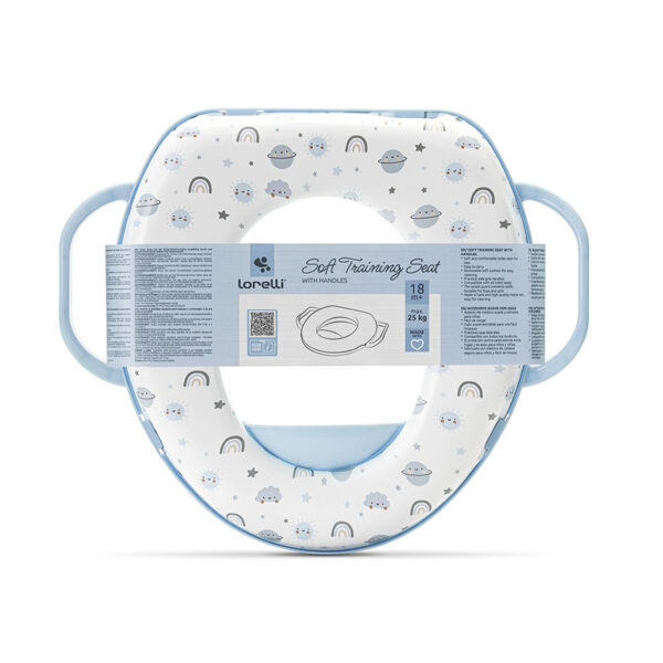 Reductor moale pentru toaleta cu mânere Lorelli PLANETS Blue - imagine 3
