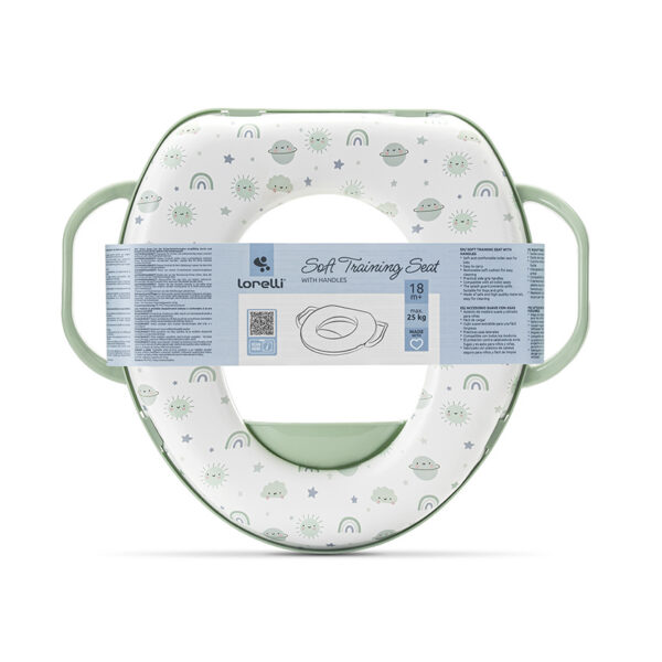 Reductor moale pentru toaleta cu mânere Lorelli PLANETS Green - imagine 3