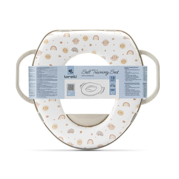 Мягкое сиденье на унитаз с ручками Lorelli PLANETS Beige — изображение 3