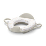 Reductor moale pentru toaleta cu mânere si spatar Lorelli PLANETS Beige - imagine 2