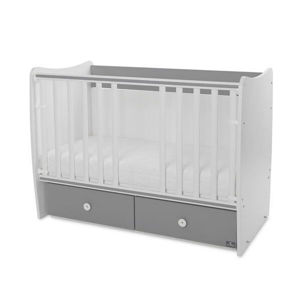 Кроватка детская Lorelli MATRIX White/Stone Grey — изображение 2