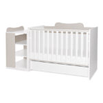 Кроватка детская Lorelli MULTI 190*72 cm, White/Coffe