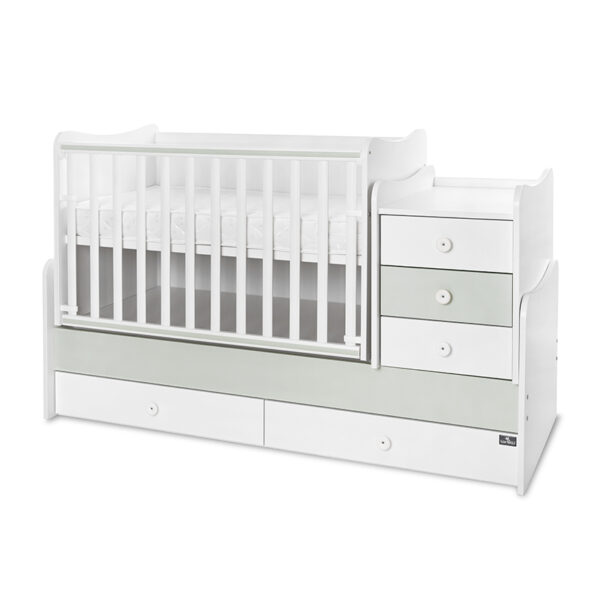 Кроватка детская Lorelli MAXI PLUS NEW White&Milky Green — изображение 3