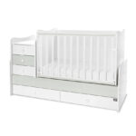 Кроватка детская Lorelli MAXI PLUS NEW White&Milky Green — изображение 2