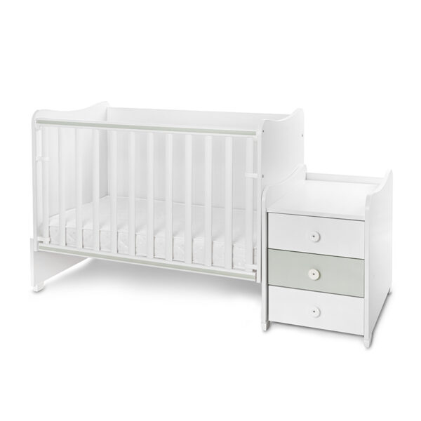 Кроватка детская Lorelli MAXI PLUS NEW White&Milky Green — изображение 6
