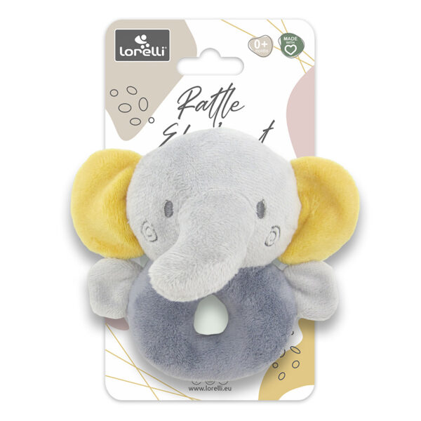 Погремушка плюшевая Lorelli ELEPHANT GREY — изображение 2