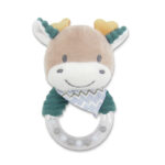 Плюшевая погремушка с колечком Lorelli DEER BLUE