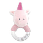 Плюшевая погремушка с колечком Lorelli UNICORN PINK