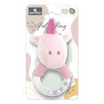 Плюшевая погремушка с колечком Lorelli UNICORN PINK — изображение 2