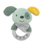 Плюшевая погремушка с колечком Lorelli DOG GREEN