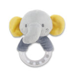 Плюшевая погремушка с колечком Lorelli ELEPHANT GREY