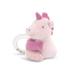 Плюшевая погремушка с колечком Lorelli UNICORN PINK