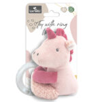 Плюшевая погремушка с колечком Lorelli UNICORN PINK — изображение 2