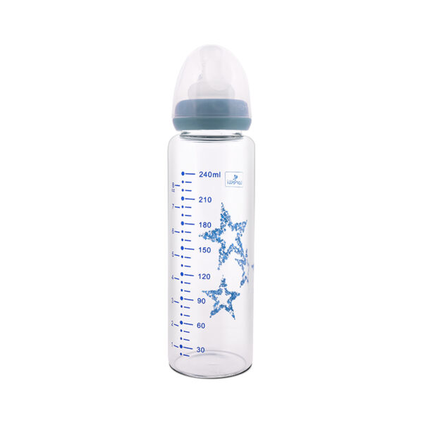 Бутылочка стеклянная, анти-коликовая, 240мл , Lorelli Blue — изображение 2