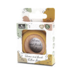 Jucarie de dentitie din silicon si lemn de fag Lorelli BEAR Yellow - imagine 3